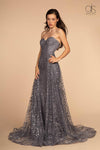 Prom Long Strapless Beaded Evening Dress - The Dress Outlet Elizabeth K