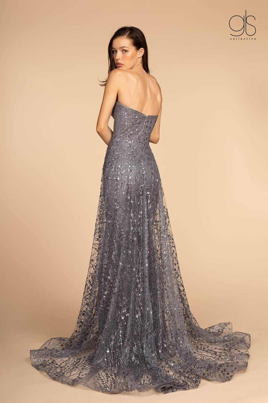 Prom Long Strapless Beaded Evening Dress - The Dress Outlet Elizabeth K