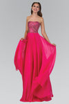 Prom Long Strapless Chiffon Sweetheart Formal Gown - The Dress Outlet Elizabeth K