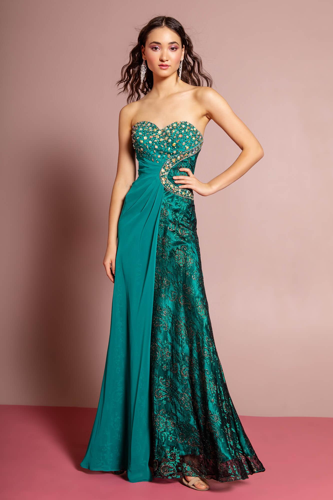 Prom Long Strapless Sweetheart Formal Evening Dress - The Dress Outlet Elizabeth K