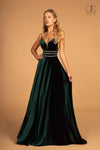 Prom Long Velvet Evening Dress Formal Ball Gown - The Dress Outlet Elizabeth K