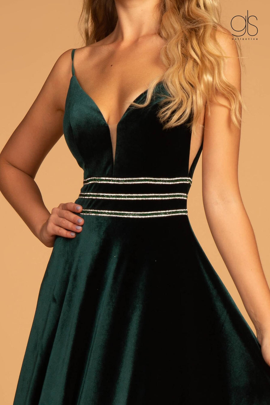 Prom Long Velvet Evening Dress Formal Ball Gown - The Dress Outlet Elizabeth K