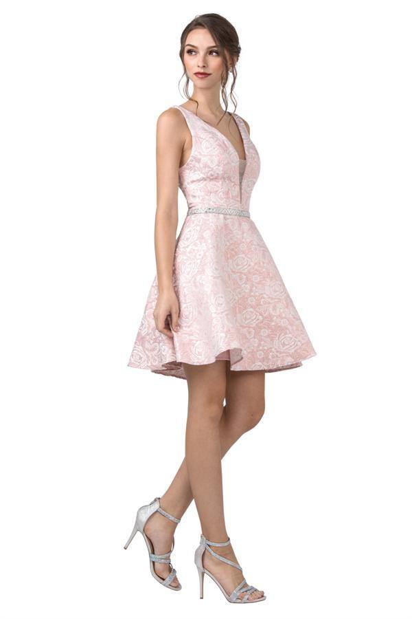 Prom Short A-Line Sleeveless Homecoming Party Dress - The Dress Outlet