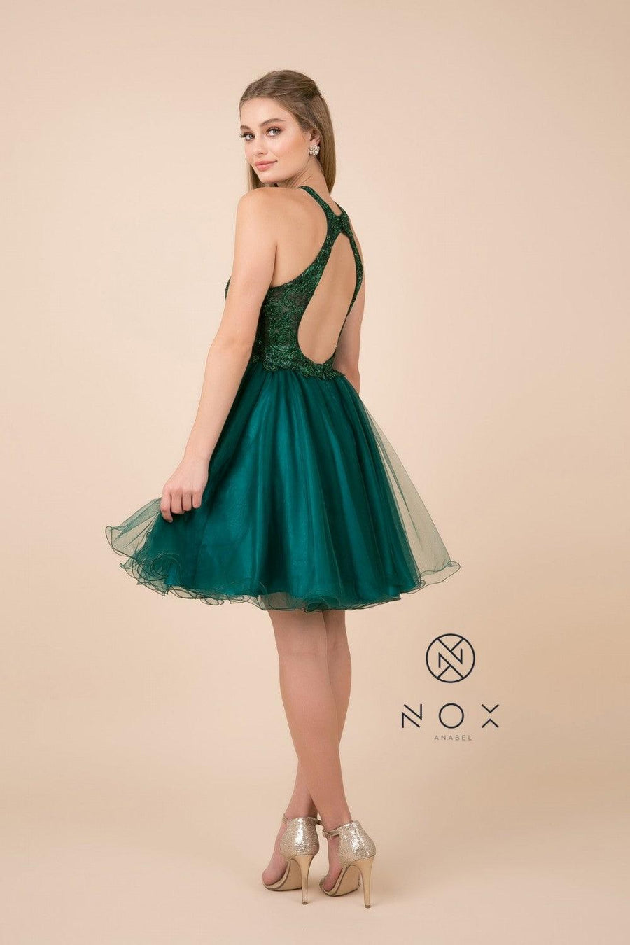 Prom Short Dress Sleeveless Homecoming - The Dress Outlet Nox Anabel