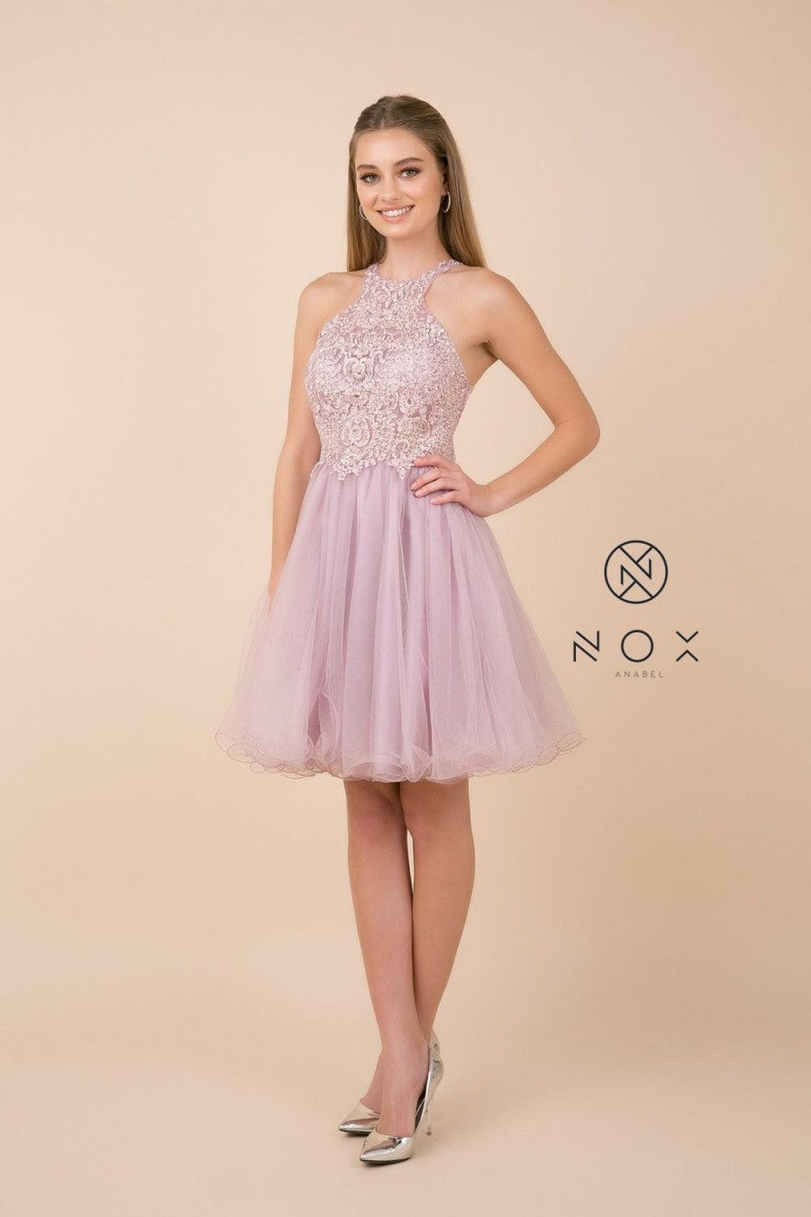 Prom Short Dress Sleeveless Homecoming - The Dress Outlet Nox Anabel