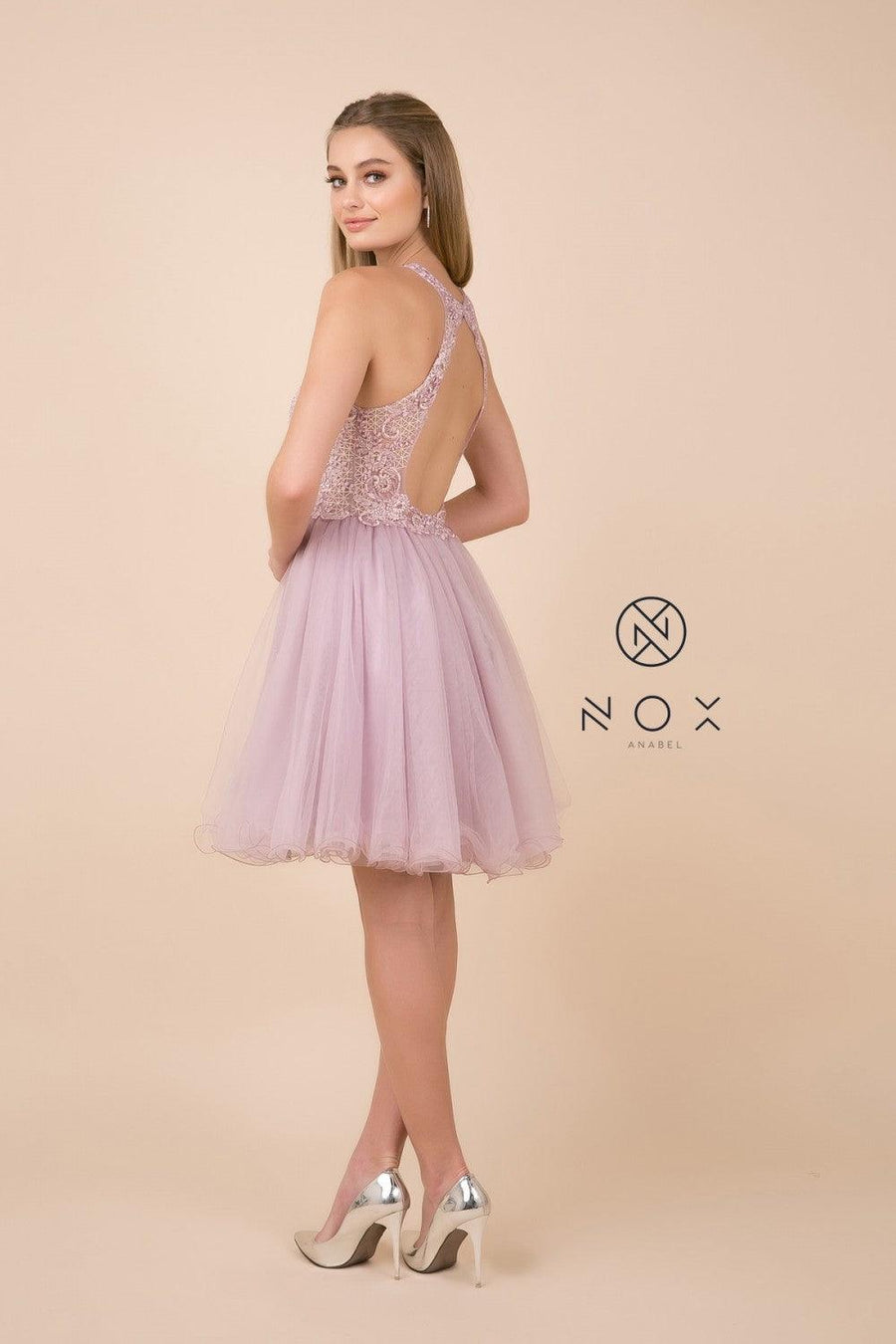 Prom Short Dress Sleeveless Homecoming - The Dress Outlet Nox Anabel