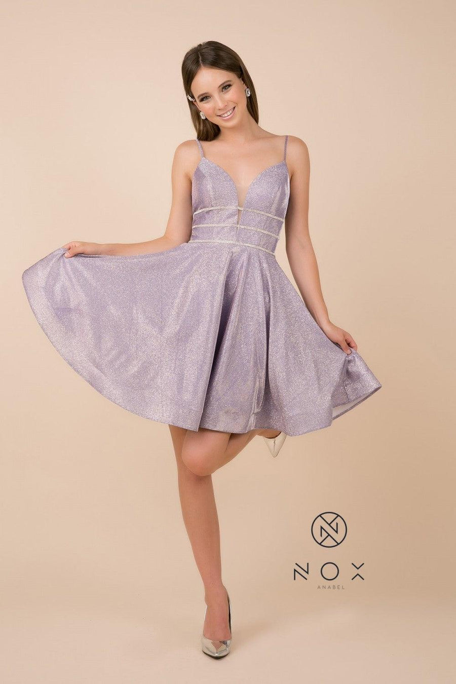 Prom Short Sleeveless Dress Homecoming - The Dress Outlet Nox Anabel