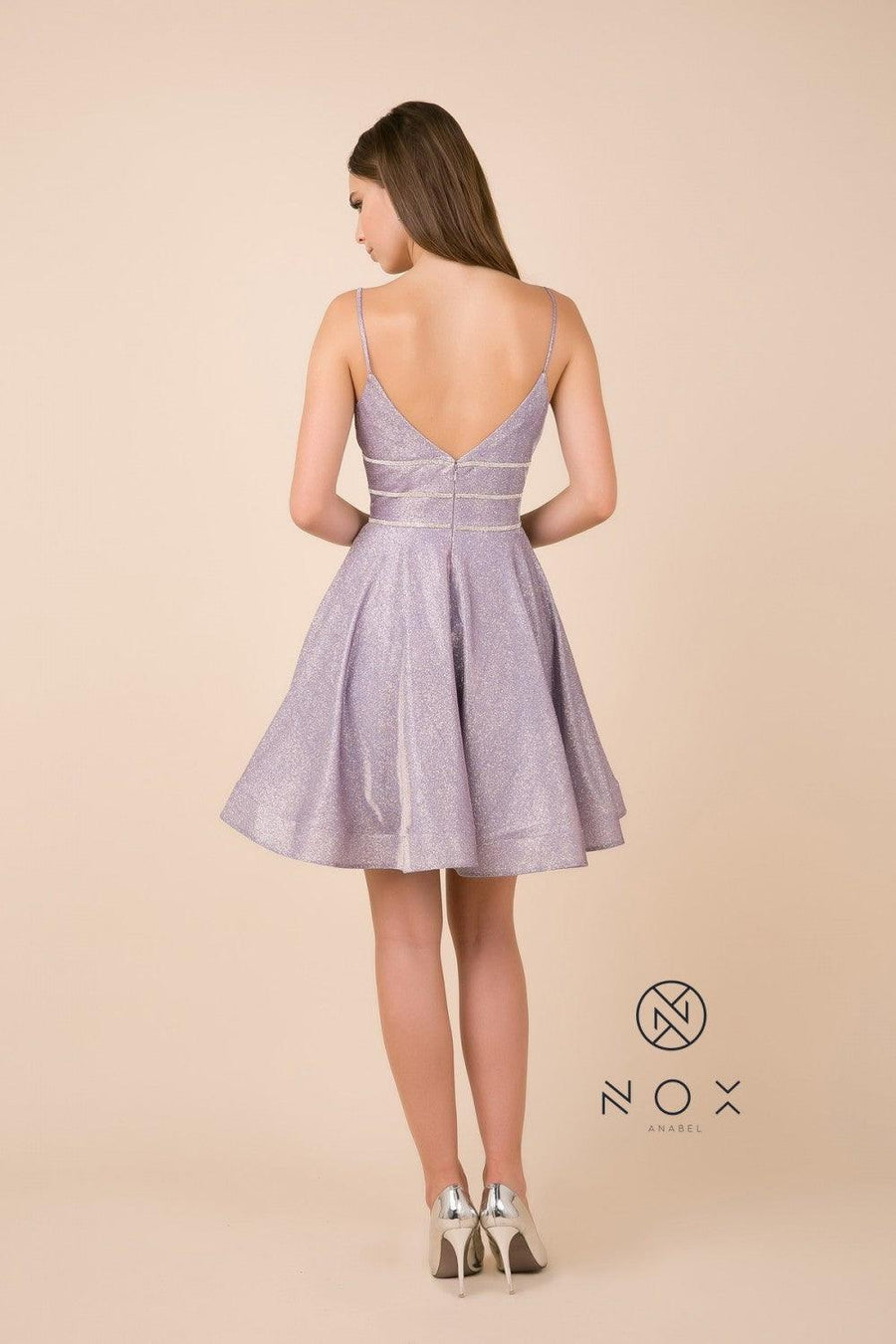 Prom Short Sleeveless Dress Homecoming - The Dress Outlet Nox Anabel