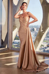 Prom Dresses Long Prom Fitted Dress Gold