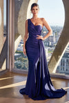 Prom Dresses Long Prom Fitted Dress Navy