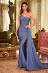 Prom Dresses Long Prom Fitted Dress Smoky Blue