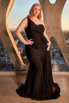 Prom Dresses Long Fitted Plus Size Prom Dress Black