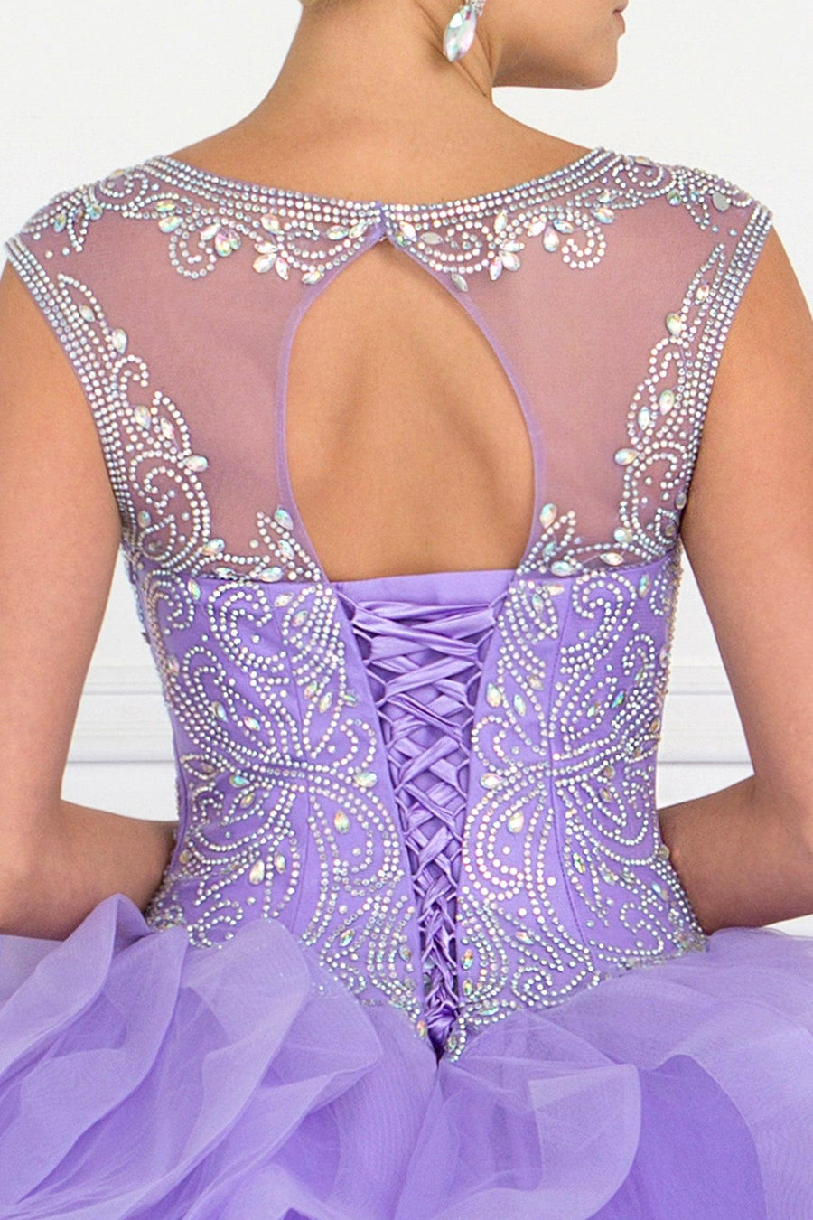 Quinceanera Cut-Out Back Ball Gown Dress with Bolero - The Dress Outlet