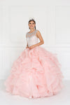 Quinceanera Cut-Out Back Ball Gown Dress with Bolero - The Dress Outlet Elizabeth K