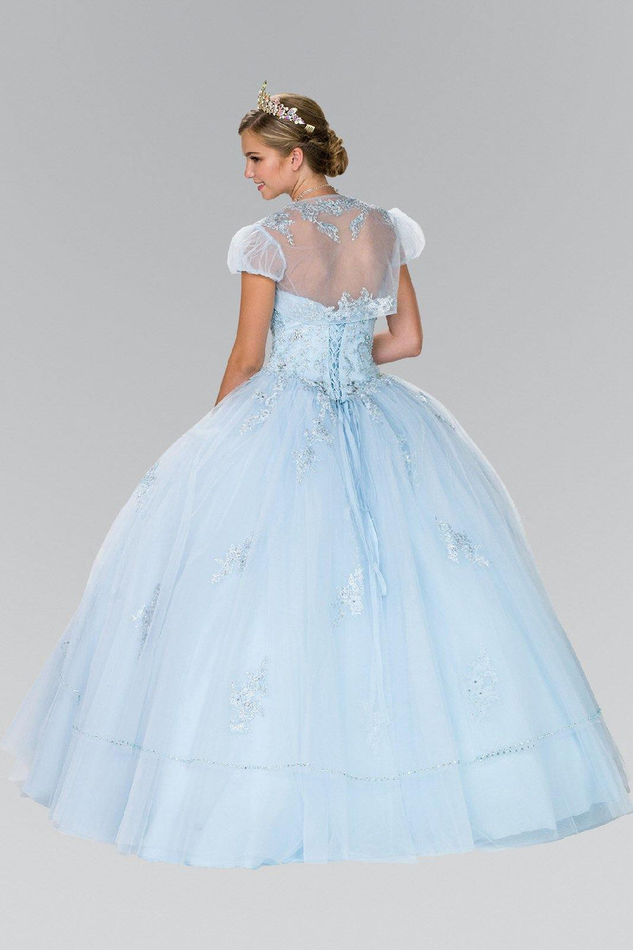 Quinceanera Embellished Tulle Quinceanera Dress with Bolero - The Dress Outlet Elizabeth K