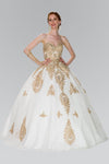 Quinceanera Sweetheart Ball Gown with Embroidery and Beads - The Dress Outlet Elizabeth K