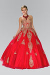 Quinceanera Sweetheart Ball Gown with Embroidery and Beads - The Dress Outlet Elizabeth K