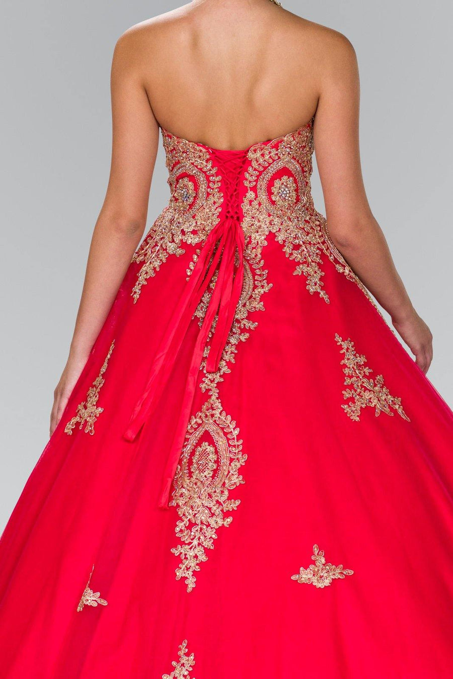 Quinceanera Sweetheart Ball Gown with Embroidery and Beads - The Dress Outlet Elizabeth K