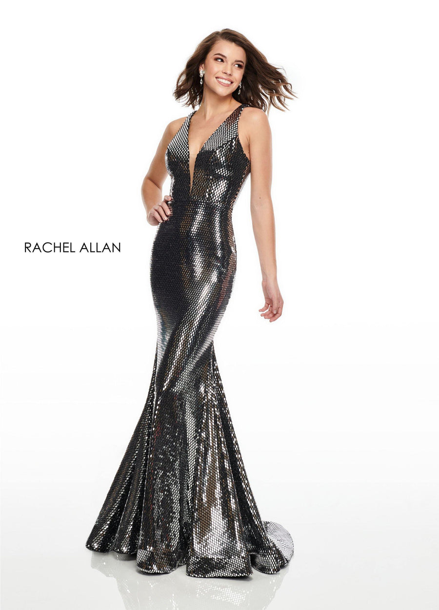 Rachel Allan Fitted Long Prom Dress - The Dress Outlet