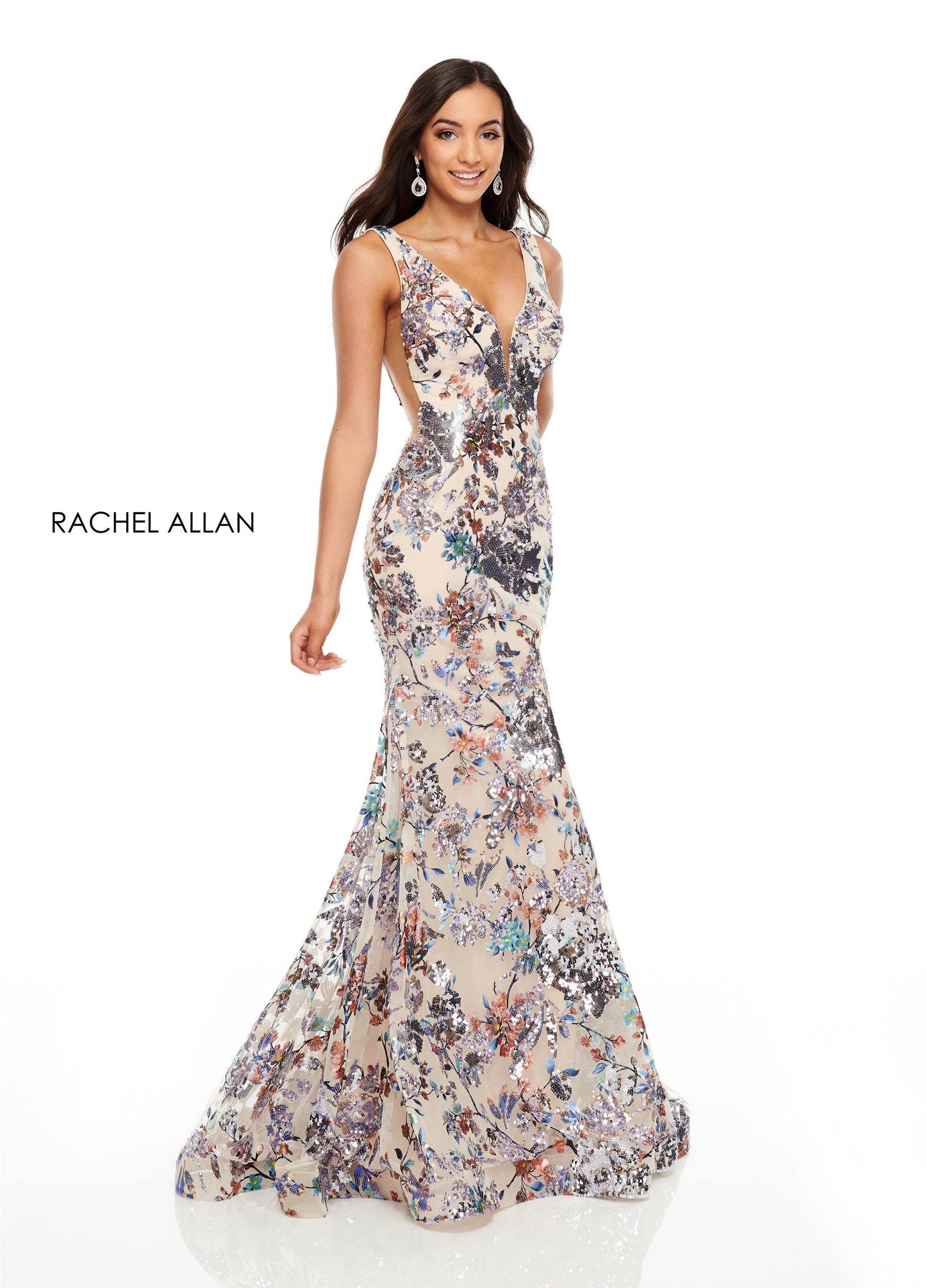 Rachel Allan Fitted Long Prom Dress - The Dress Outlet