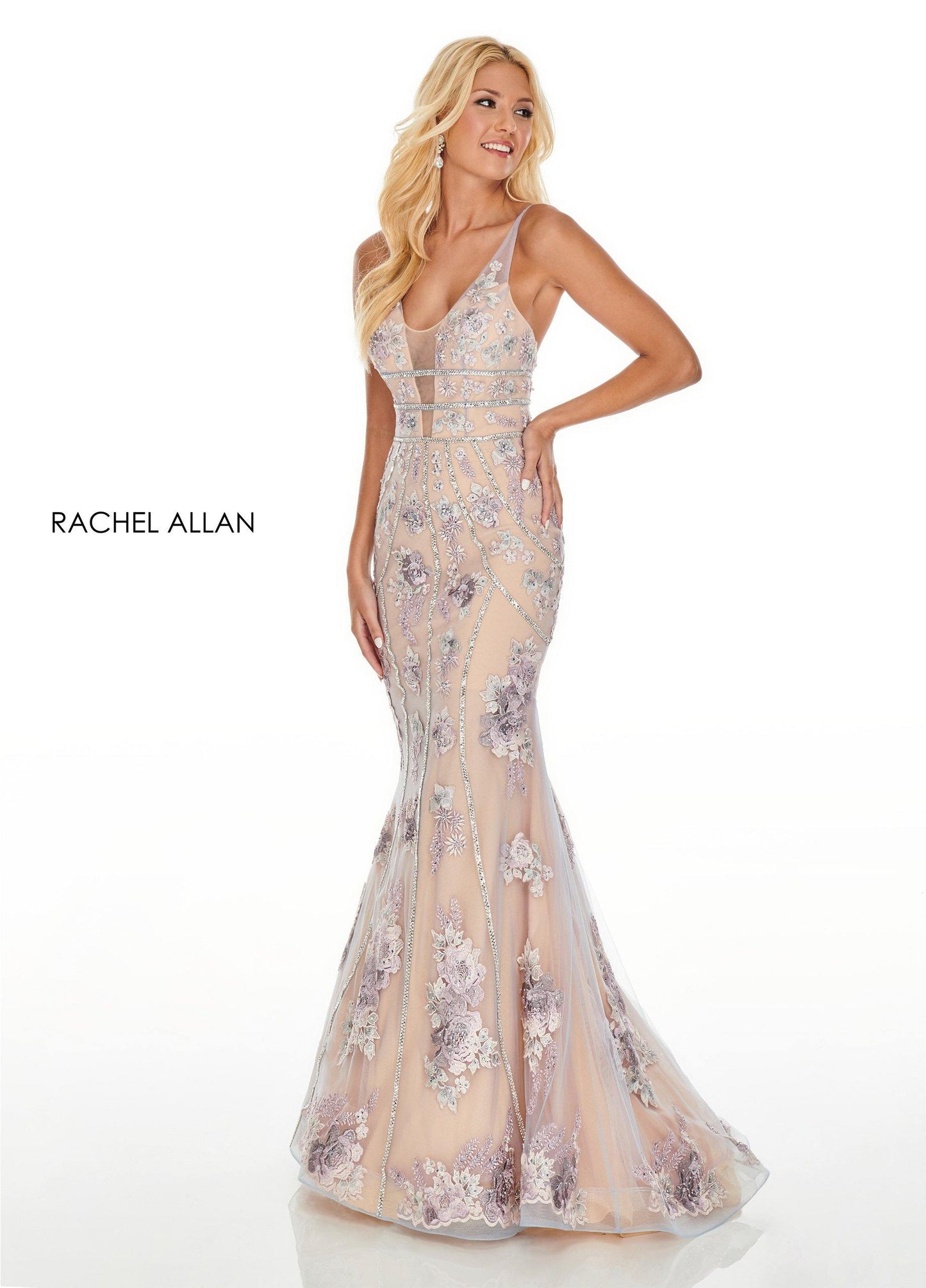 Rachel Allan Fitted Long Prom Dress - The Dress Outlet