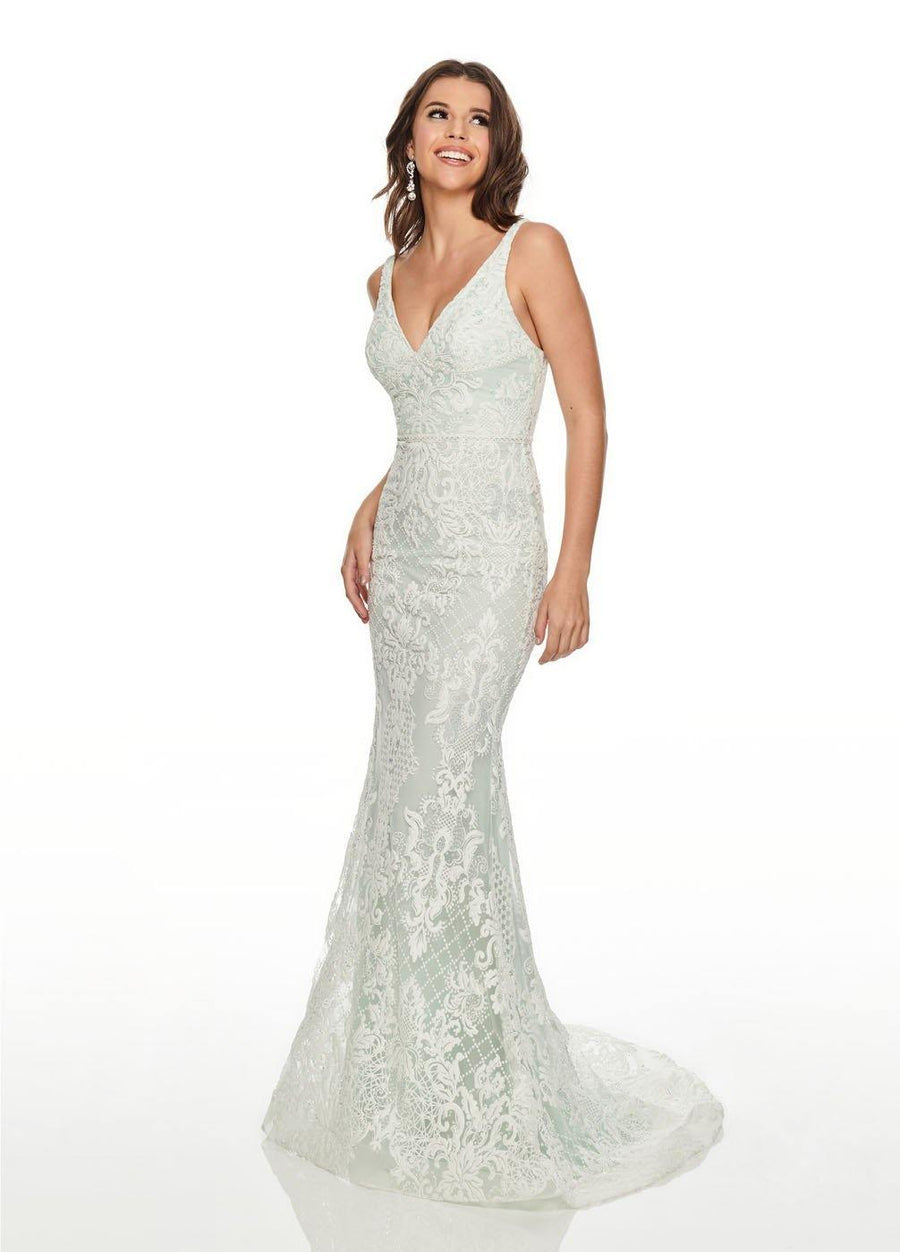 Rachel Allan Long Fitted Prom Dress - The Dress Outlet