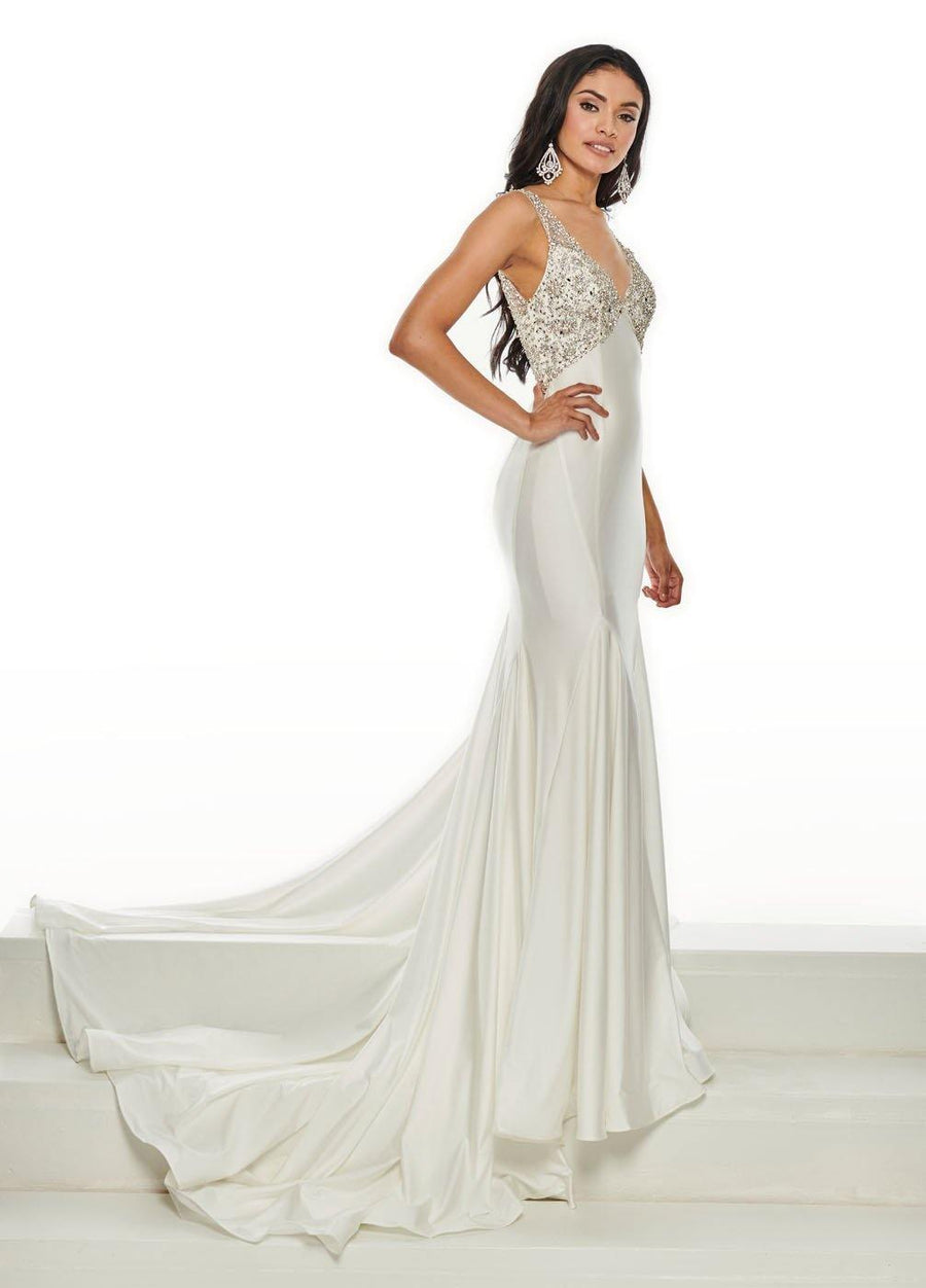 Rachel Allan Long Fitted Prom Dress - The Dress Outlet