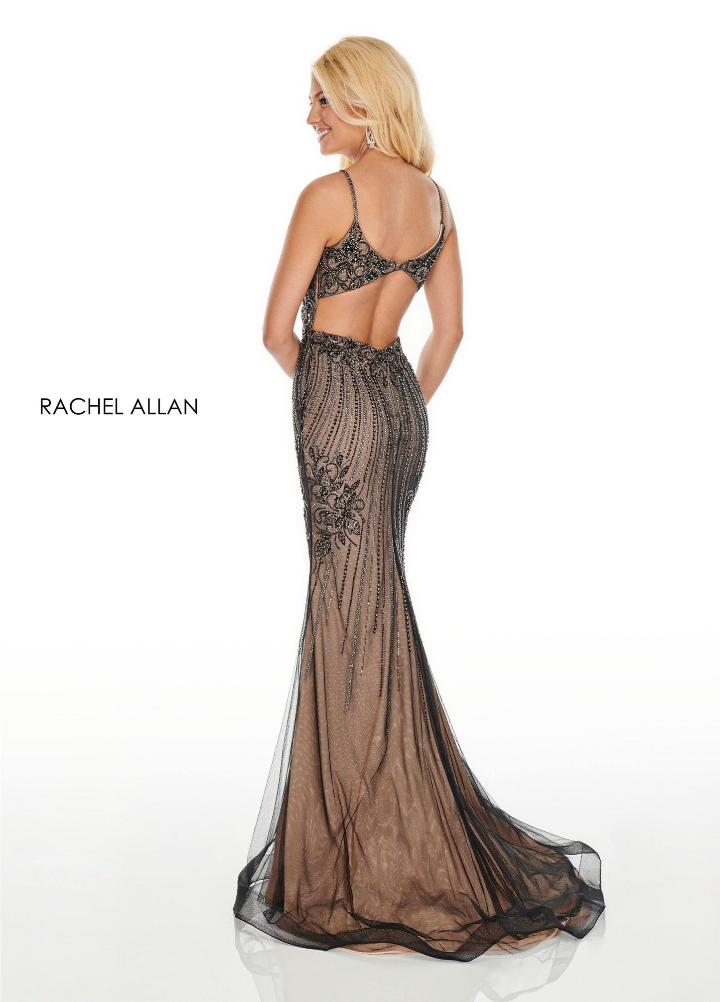 Rachel Allan Long Fitted Prom Dress - The Dress Outlet