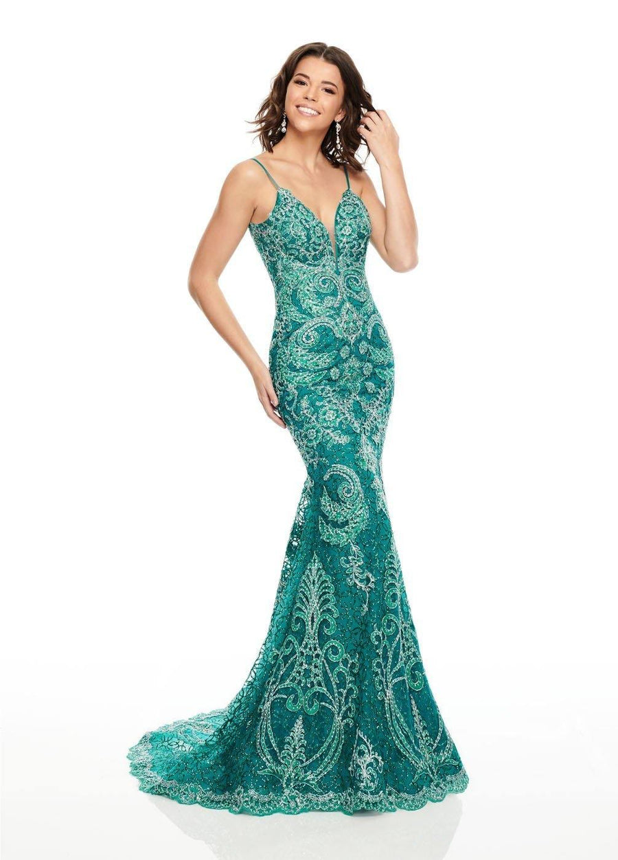 Rachel Allan Long Fitted Prom Dress - The Dress Outlet