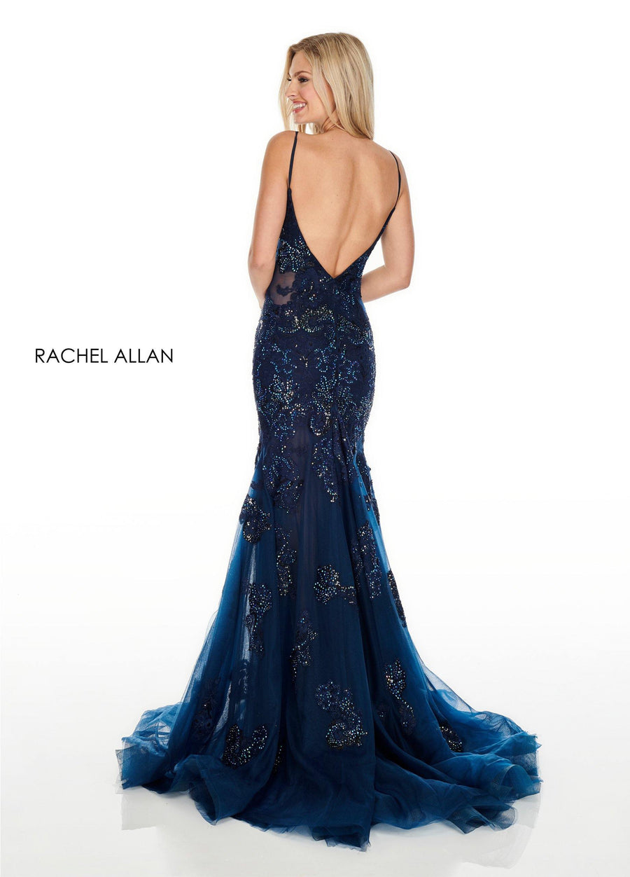 Rachel Allan Long Fitted Prom Dress Evening Gown - The Dress Outlet