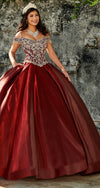 Rachel Allan Long Off Shoulder Quinceanera Dress - The Dress Outlet