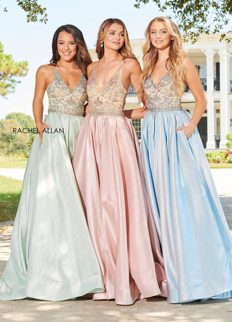 Rachel Allan Long Prom Dress Evening Gown - The Dress Outlet