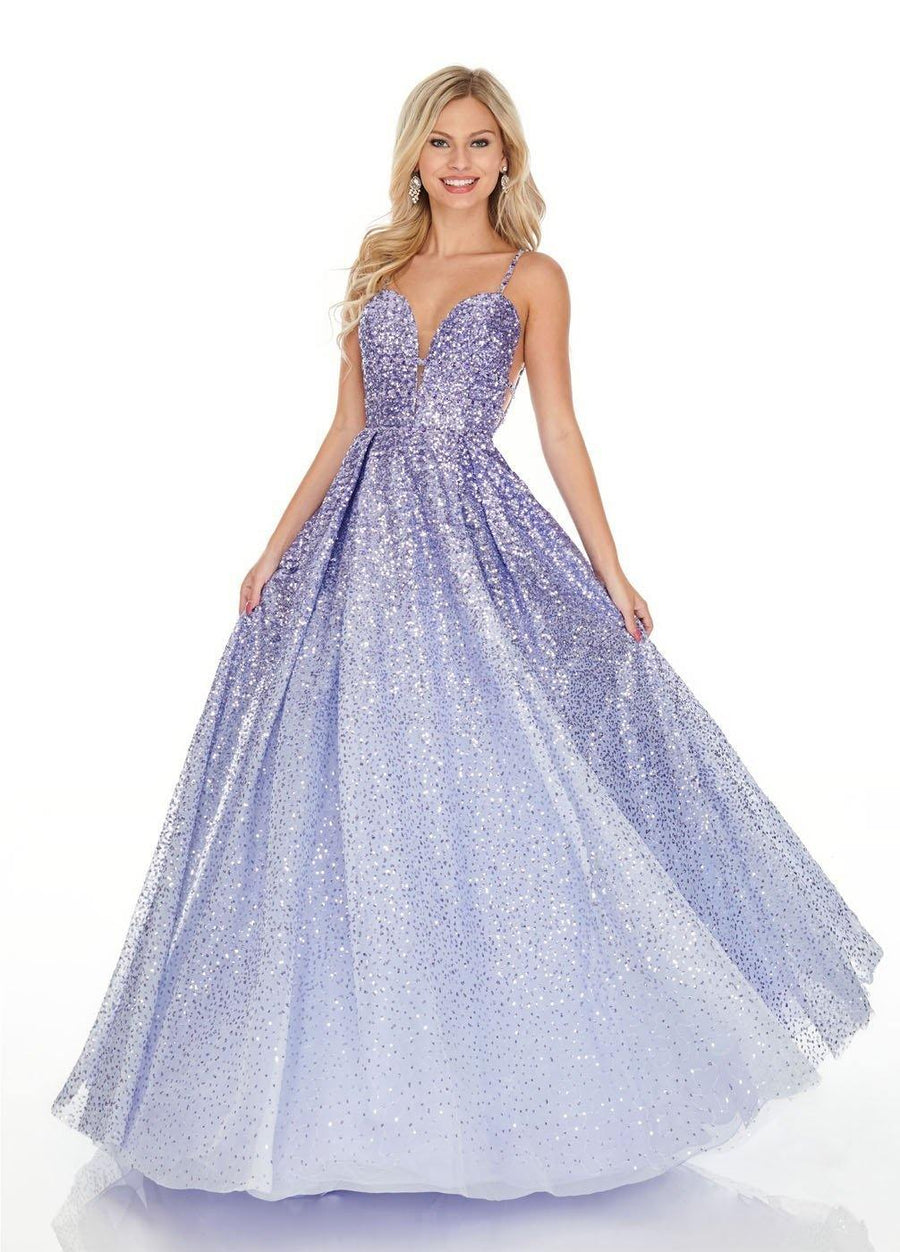 Rachel Allan Long Sparkling Prom Dress Ball Gown - The Dress Outlet