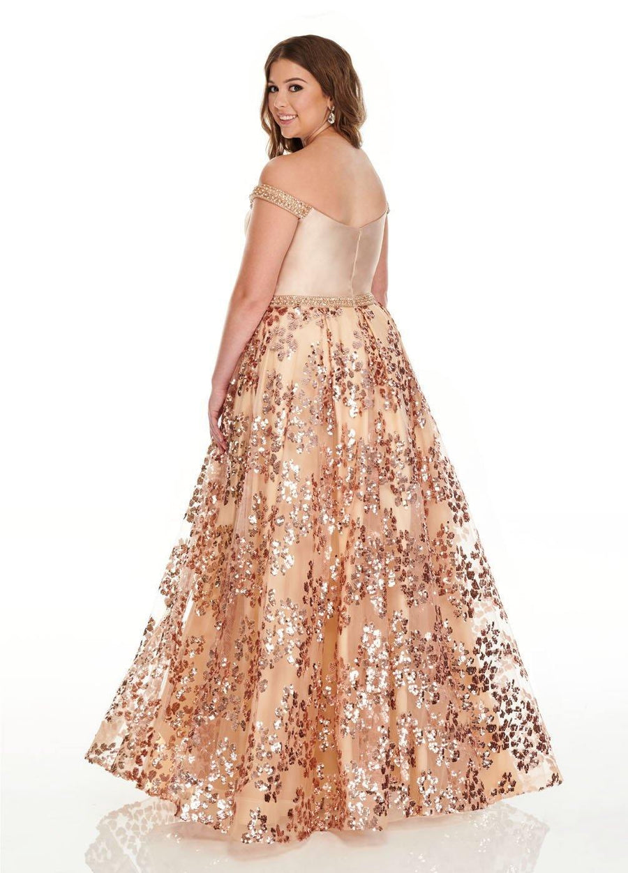 Rachel Allan Plus Size Prom Long Dress - The Dress Outlet