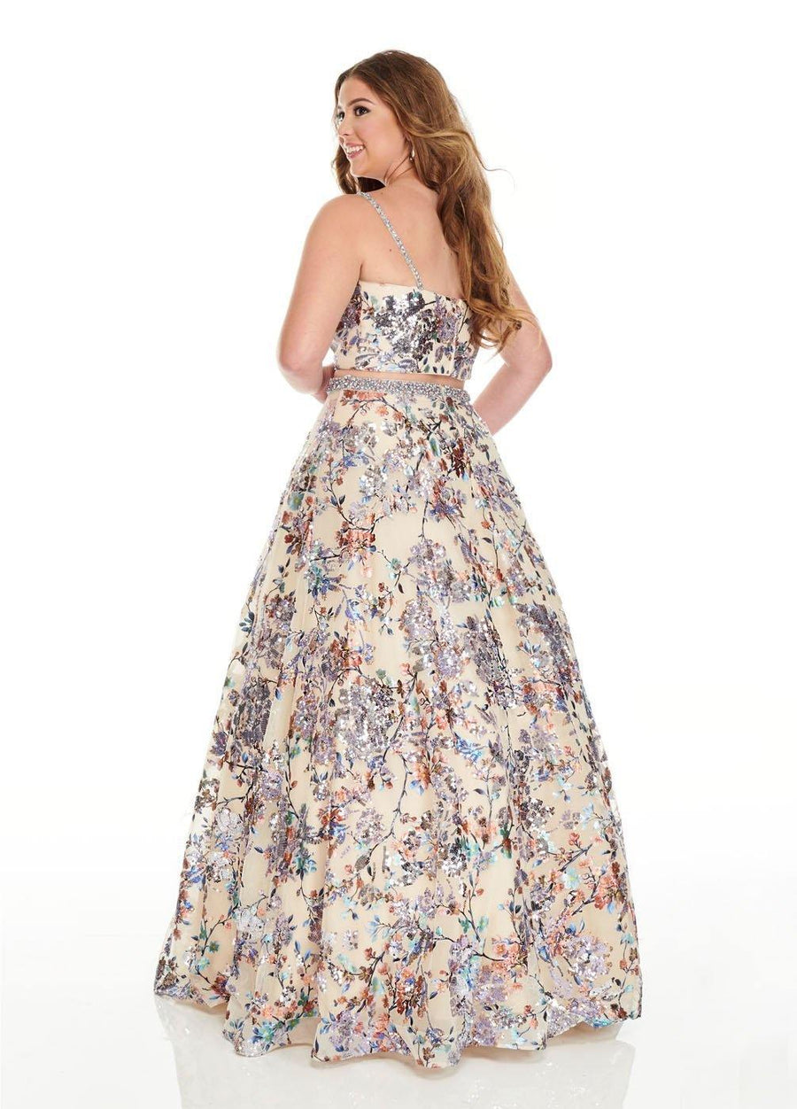 Rachel Allan Plus Size Two Piece Prom Dress - The Dress Outlet