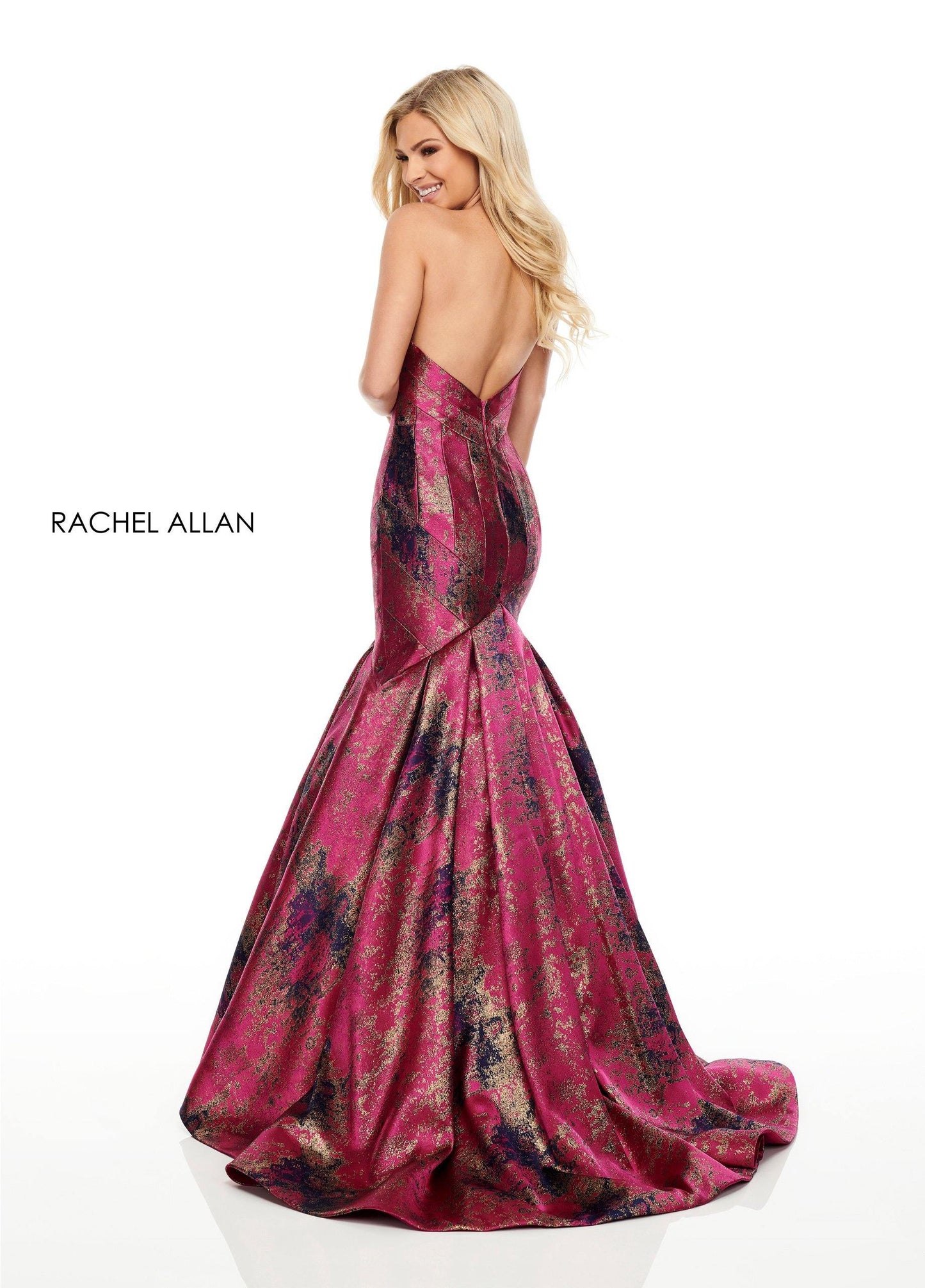 Rachel Allan Prom Long Fitted Evening Dress - The Dress Outlet