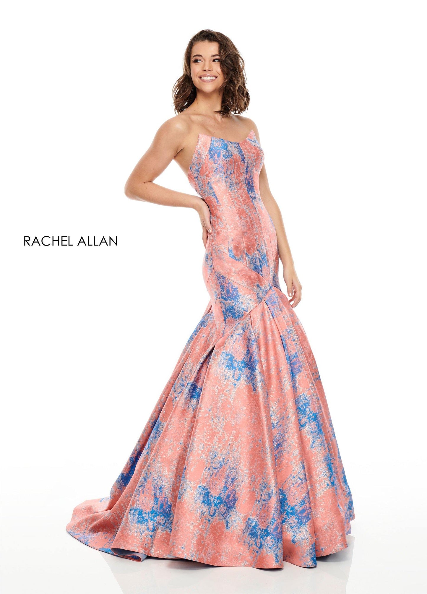 Rachel Allan Prom Long Fitted Evening Dress - The Dress Outlet