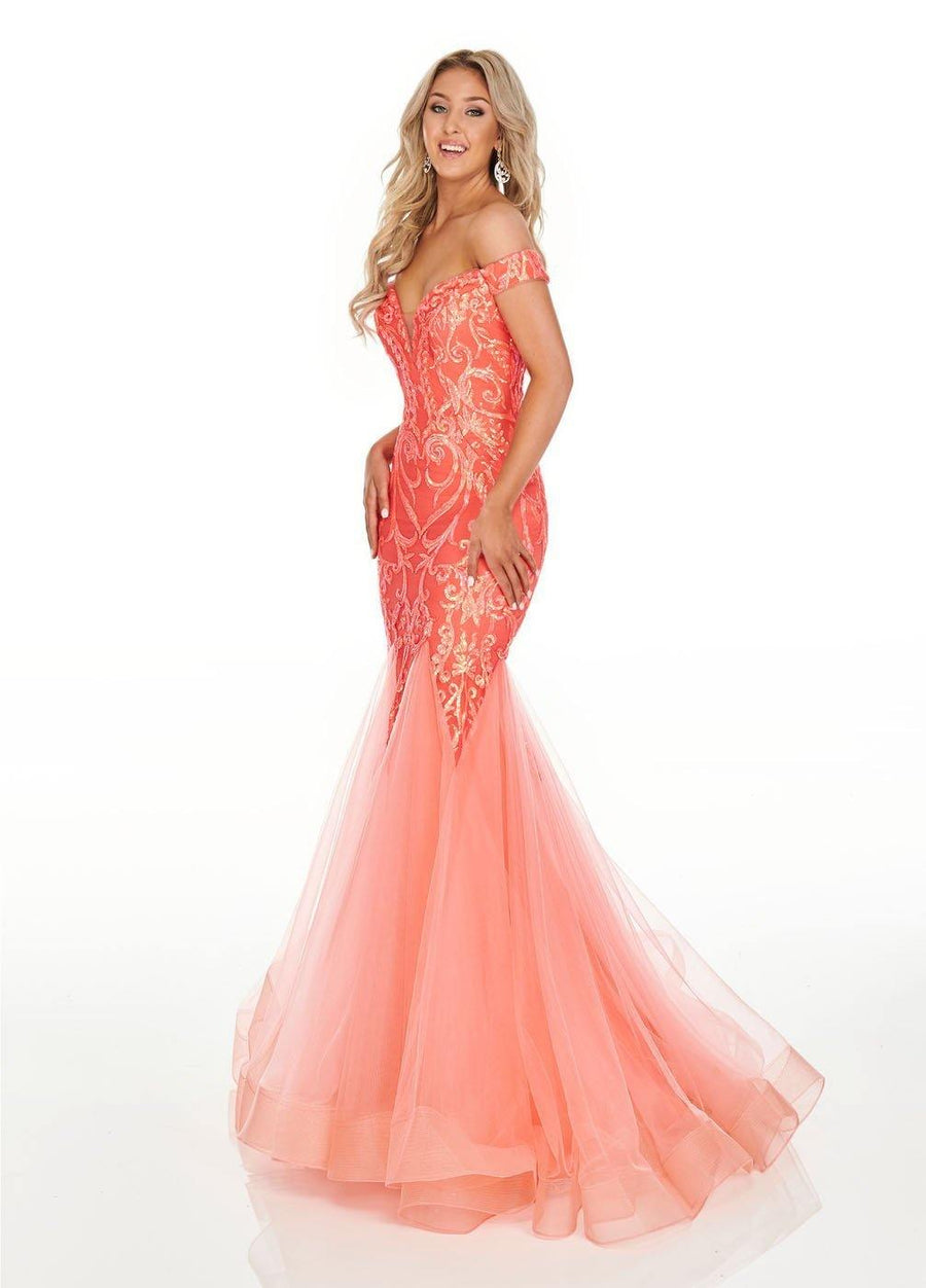 Rachel Allan Prom Long Fitted Mermaid Dress - The Dress Outlet