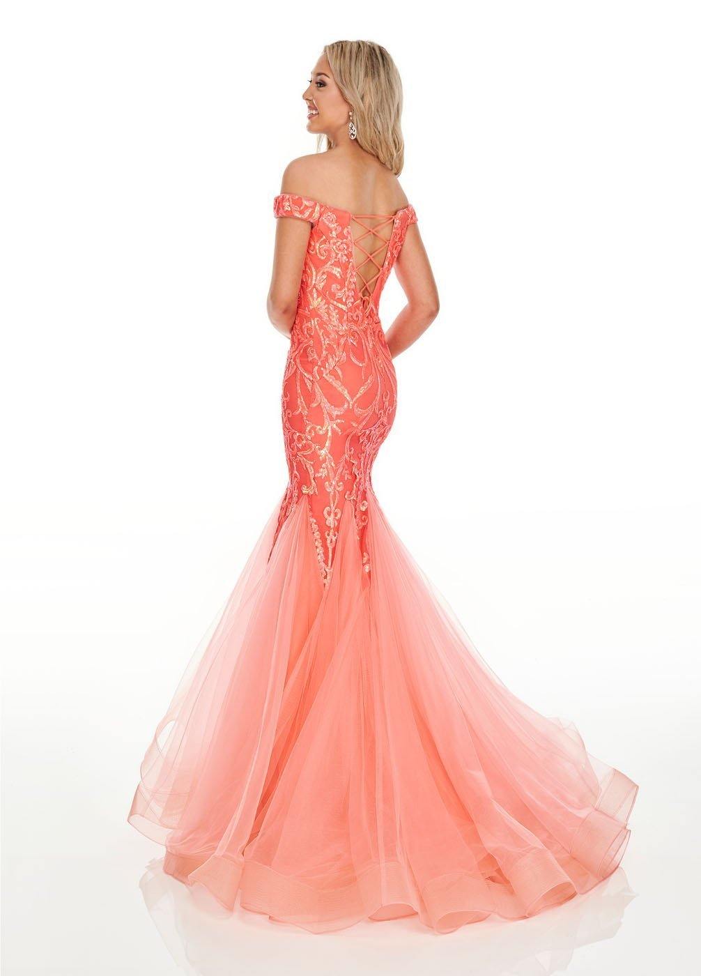 Rachel Allan Prom Long Fitted Mermaid Dress - The Dress Outlet