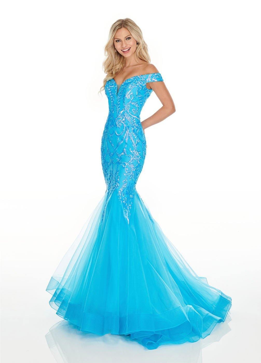 Rachel Allan Prom Long Fitted Mermaid Dress - The Dress Outlet