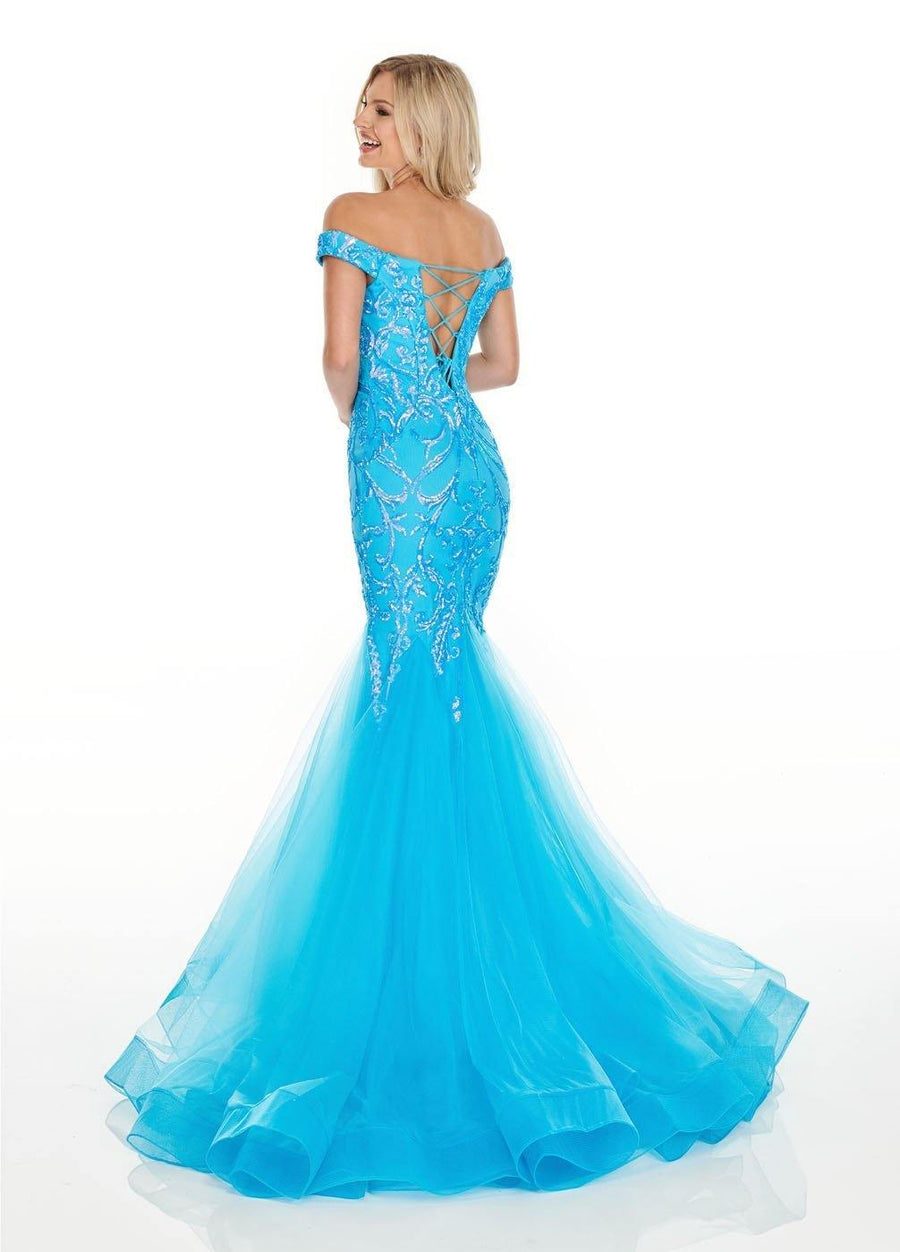 Rachel Allan Prom Long Fitted Mermaid Dress - The Dress Outlet