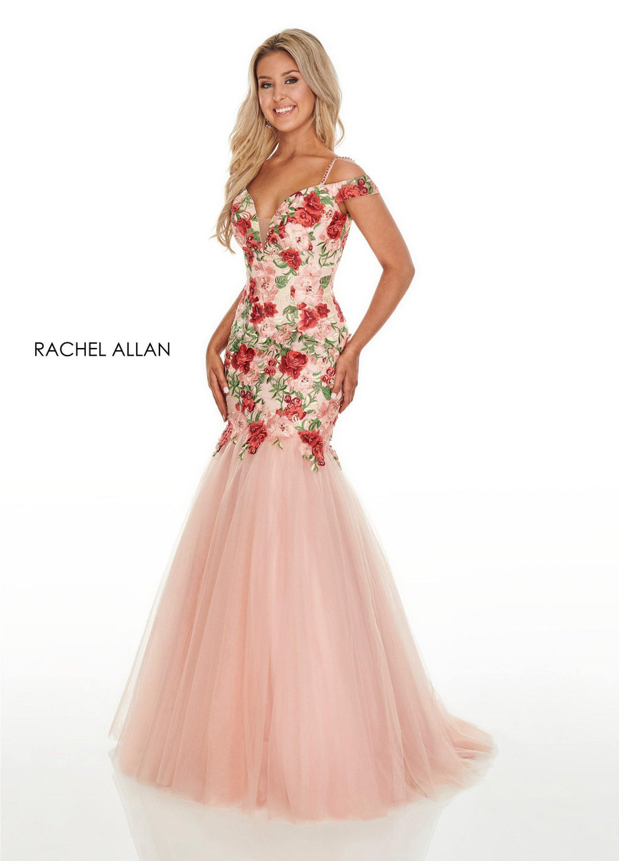 Rachel Allan Prom Long Fitted Mermaid Style Dress - The Dress Outlet