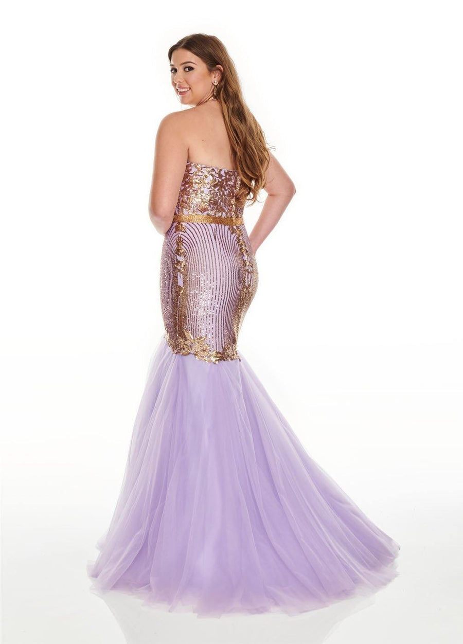 Rachel Allan Sexy Fitted Long Plus Size Prom Dress - The Dress Outlet