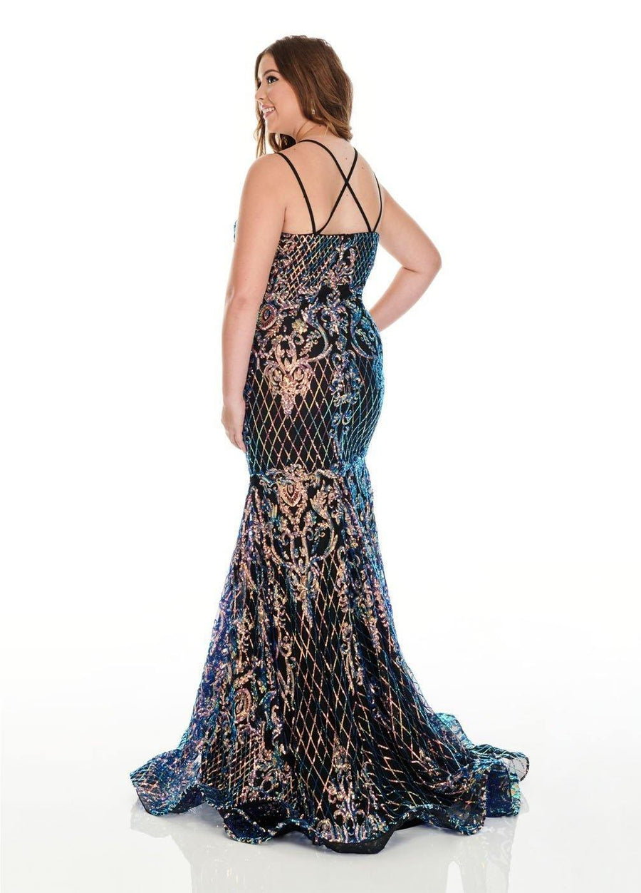 Rachel Allan Sexy Fitted Prom Long Dress Plus Size - The Dress Outlet