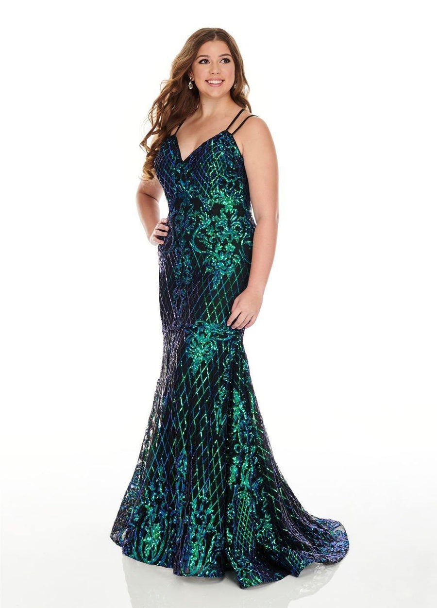 Rachel Allan Sexy Fitted Prom Long Dress Plus Size - The Dress Outlet