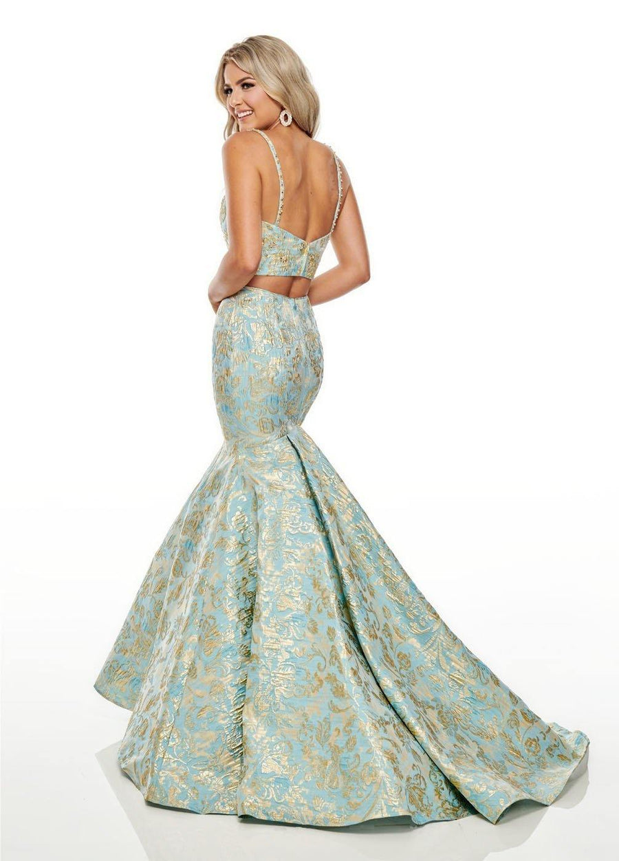 Rachel Allan Sexy Fitted Two Piece Prom Dress - The Dress Outlet