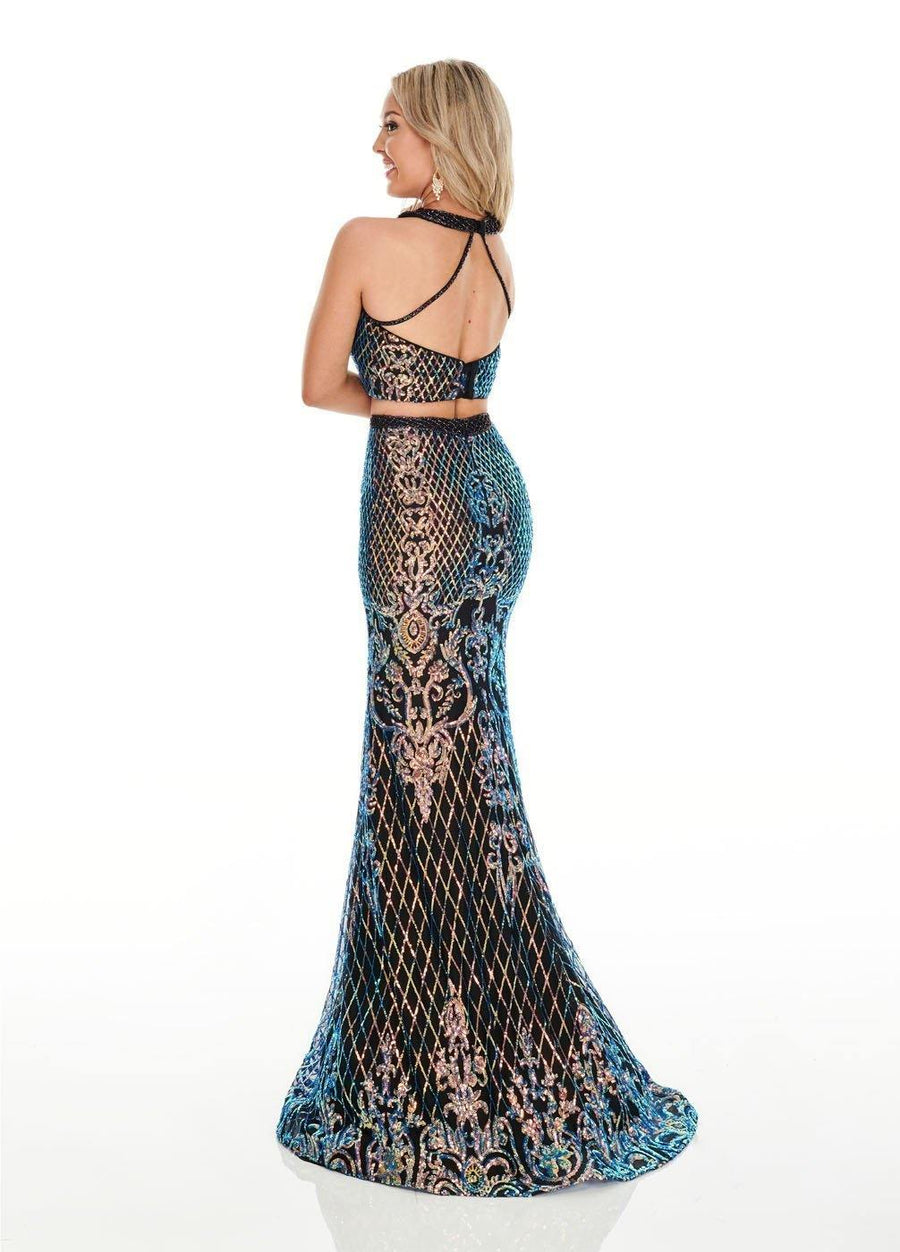 Rachel Allan Sexy Two Piece Fitted Prom Dress - The Dress Outlet