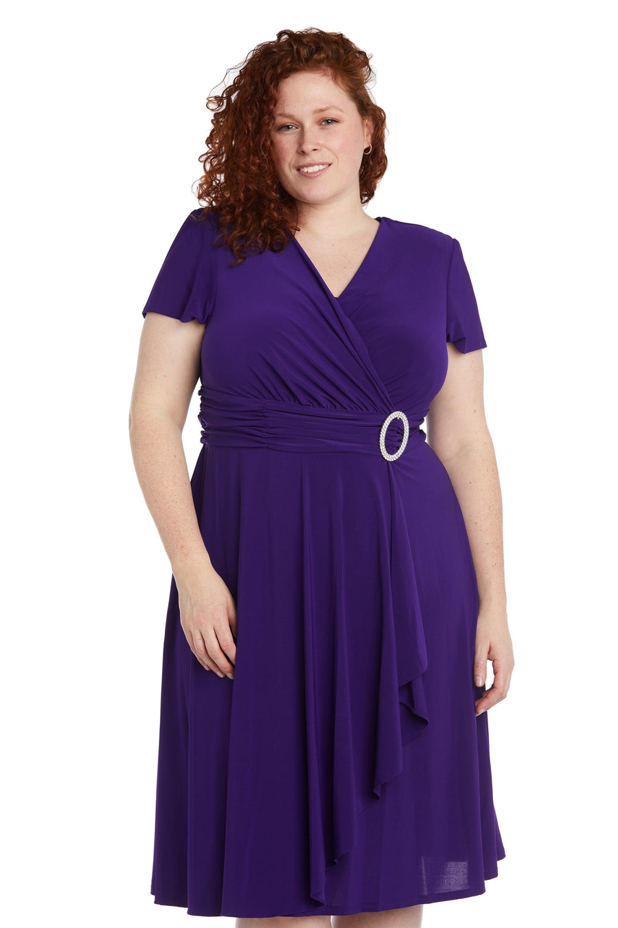 R&M Richards Short Plus Size Dress Iris