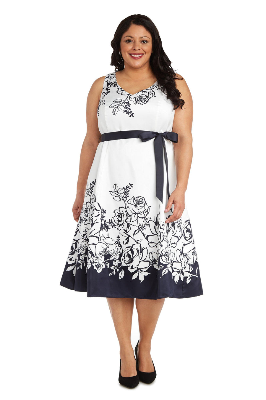 R&M Richards High Low Floral Jacket Dress 1224W - The Dress Outlet