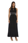 R&M Richards Long Formal Beaded Waist Dress 1328 - The Dress Outlet